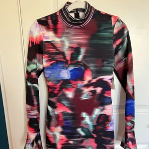 NTW | Clover Canyon Mockneck Multicolor Bodycon Dress | Size S